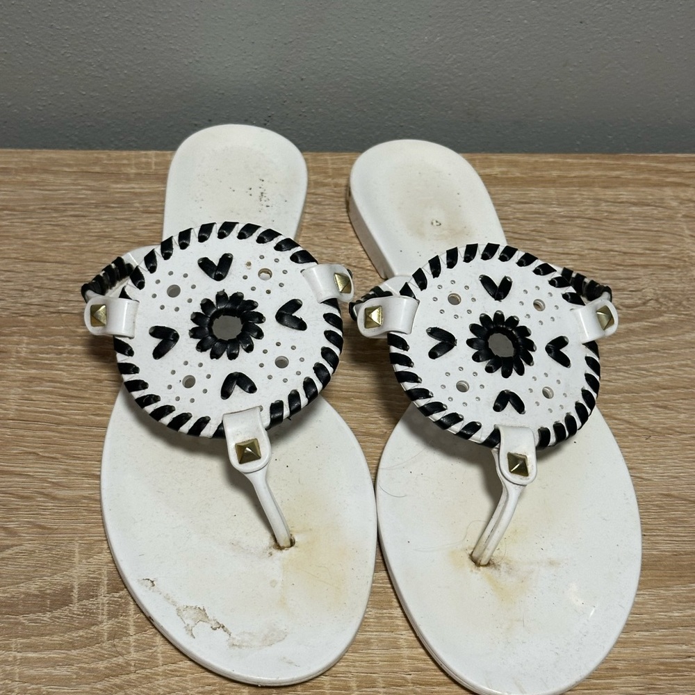 Jack Rogers jelly White and Black Sandals